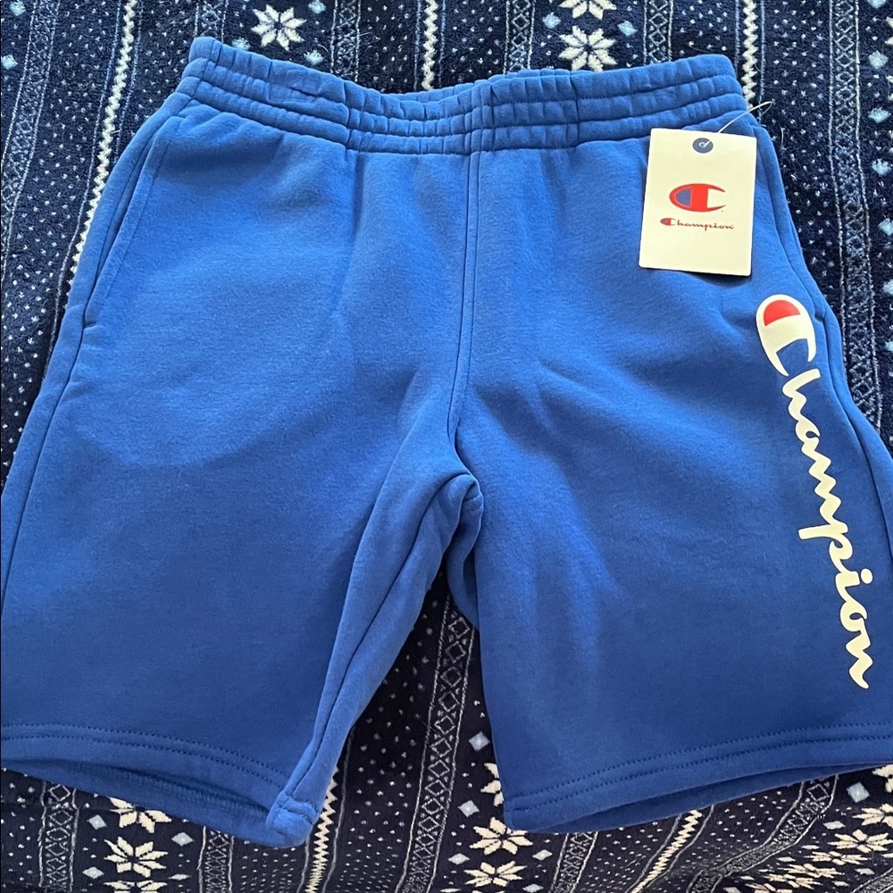 Champion Kids' Royal Blue Logo Shorts Size 10-12 Medium NWT